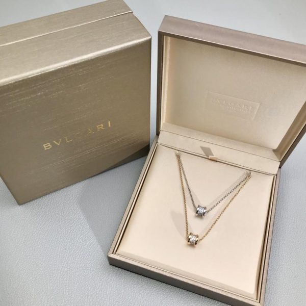 Collana piccola Bvlgari B-Zero con diamanti pieni e vita piccola