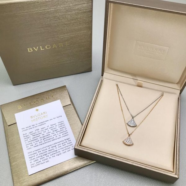 replica,repliche,fake,1:1,earrings,bracelet,ring,jewelry Collana a ventaglio piccolo Bvlgari Diva