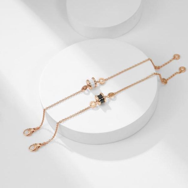 replica,repliche,fake,1:1,earrings,bracelet,ring,jewelry Bracciale Bvlgari BV in ceramica bianca nuovo B.zero1