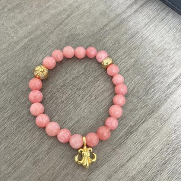 Bracciale con cuori cromati