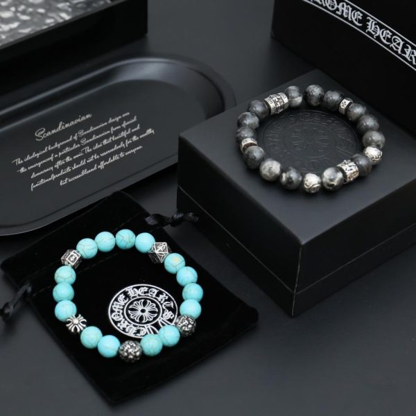 Bracciale con cuori cromati