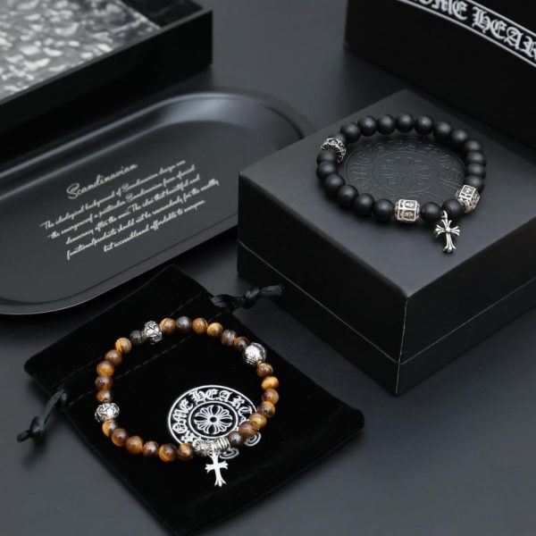 Bracciale con cuori cromati