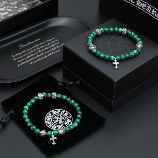 Bracciale con cuori cromati