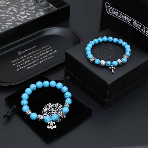Bracciale con cuori cromati