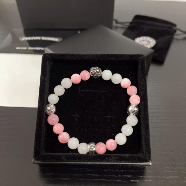replica,repliche,fake,1:1,earrings,bracelet,ring,jewelry Bracciale in argento 925 con cuori cromati