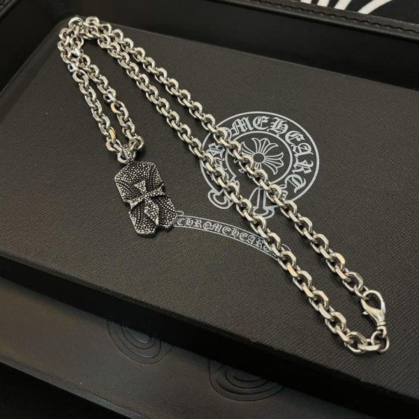 replica,repliche,fake,1:1,earrings,bracelet,ring,jewelry Collana multielemento vintage Chrome Hearts