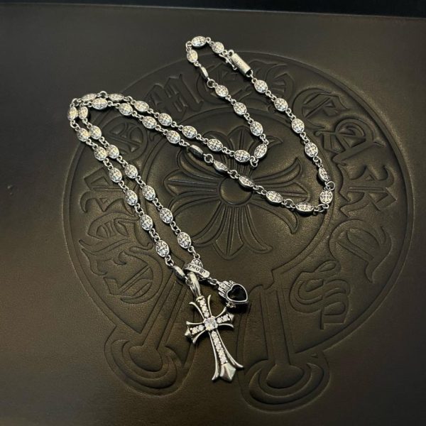 replica,repliche,fake,1:1,earrings,bracelet,ring,jewelry Collana multielemento vintage Chrome Hearts
