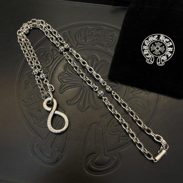 replica,repliche,fake,1:1,earrings,bracelet,ring,jewelry Collana con lettera multi-elemento vintage Chrome Hearts