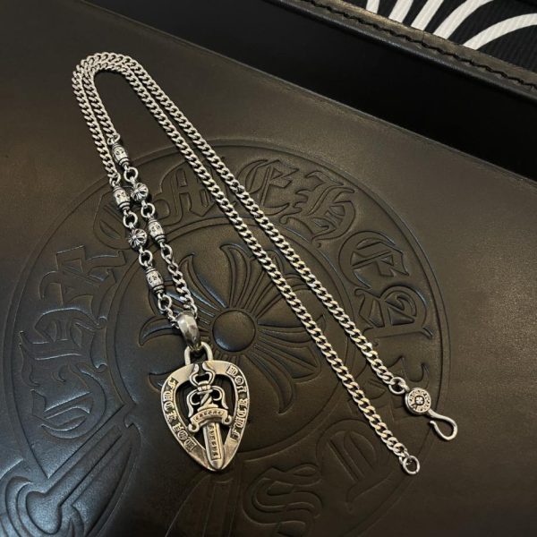 replica,repliche,fake,1:1,earrings,bracelet,ring,jewelry Collana laterale multielemento retrò Chrome Hearts