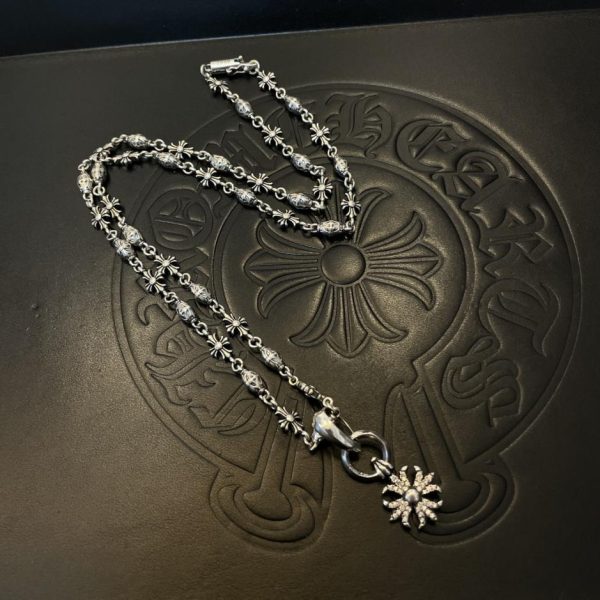 replica,repliche,fake,1:1,earrings,bracelet,ring,jewelry Collana multielemento vintage Chrome Hearts