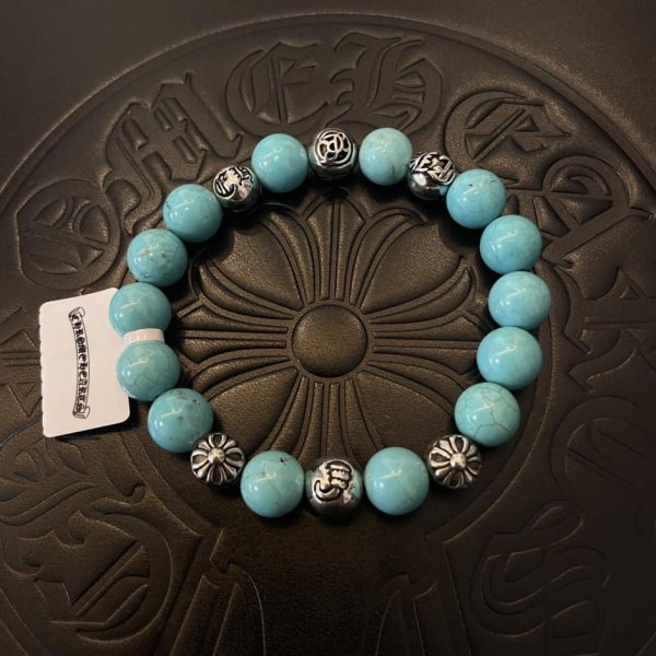 replica,repliche,fake,1:1,earrings,bracelet,ring,jewelry Bracciale turchese multi-elemento retrò Chrome Hearts