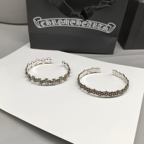 Bracciale con cuori cromati