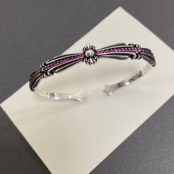replica,repliche,fake,1:1,earrings,bracelet,ring,jewelry Bracciale invecchiato con cuori cromati