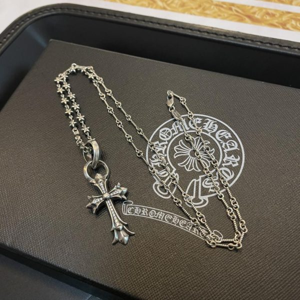 replica,repliche,fake,1:1,earrings,bracelet,ring,jewelry Collana a cinque stelle in bambù vintage Chrome Hearts