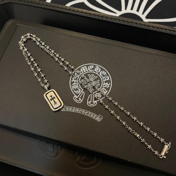 replica,repliche,fake,1:1,earrings,bracelet,ring,jewelry Collana vintage a cinque stelle Chrome Hearts