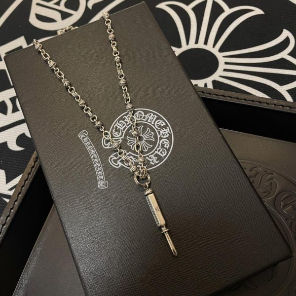 replica,repliche,fake,1:1,earrings,bracelet,ring,jewelry Collana multielemento vintage Chrome Hearts