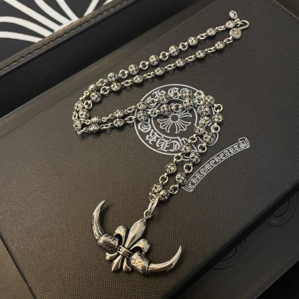 replica,repliche,fake,1:1,earrings,bracelet,ring,jewelry Collana multielemento vintage Chrome Hearts