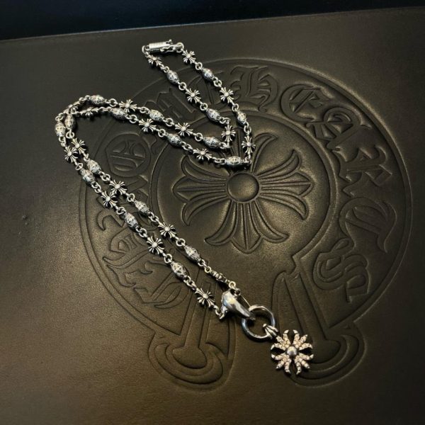replica,repliche,fake,1:1,earrings,bracelet,ring,jewelry Collana multielemento vintage Chrome Hearts