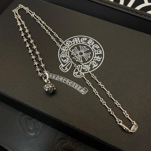 replica,repliche,fake,1:1,earrings,bracelet,ring,jewelry Collana multielemento vintage Chrome Hearts