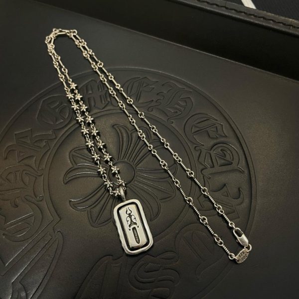 replica,repliche,fake,1:1,earrings,bracelet,ring,jewelry Collana a cinque stelle in bambù vintage Chrome Hearts