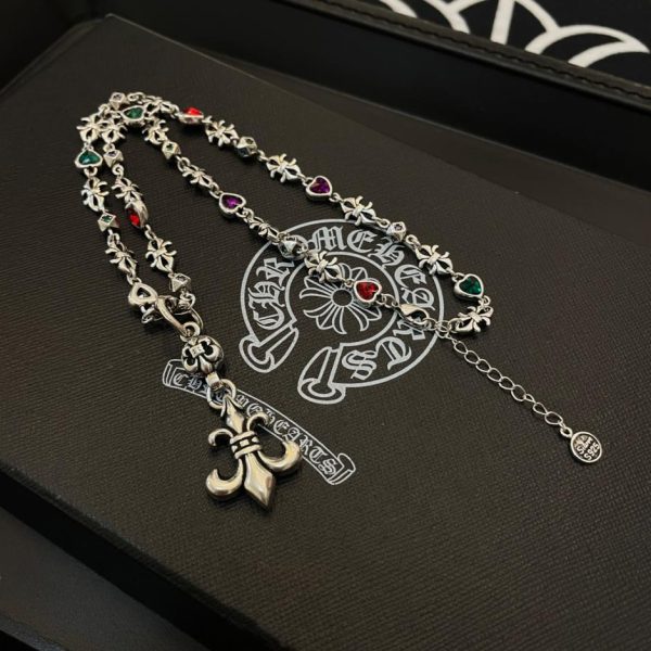 replica,repliche,fake,1:1,earrings,bracelet,ring,jewelry Collana multielemento vintage Chrome Hearts