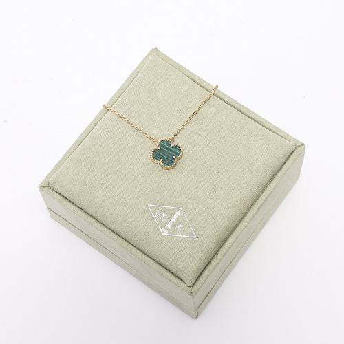 replica,repliche,fake,1:1,earrings,bracelet,ring,jewelry [Versione di alta qualità] Collana con trifoglio a foglia singola (11DB)