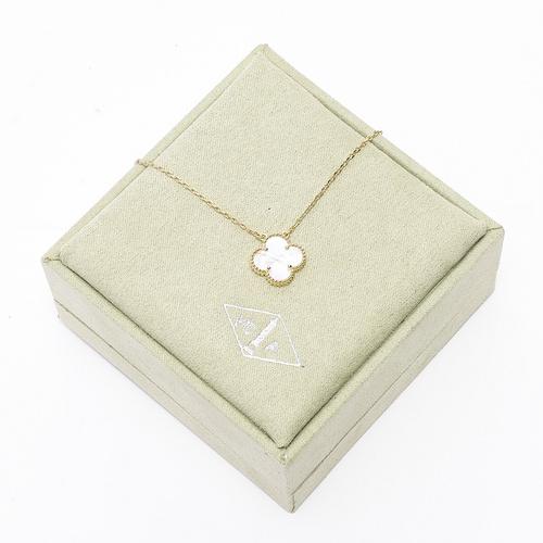 replica,repliche,fake,1:1,earrings,bracelet,ring,jewelry [Versione di alta qualità] Collana con trifoglio a foglia singola