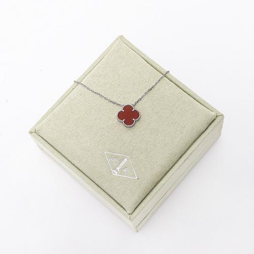 replica,repliche,fake,1:1,earrings,bracelet,ring,jewelry [Versione di alta qualità] Collana con trifoglio a foglia singola (590B)