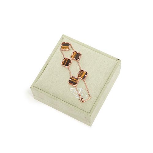 replica,repliche,fake,1:1,earrings,bracelet,ring,jewelry [Versione di alta qualità] Bracciale con quadrifoglio (1E16)