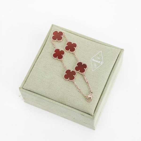 replica,repliche,fake,1:1,earrings,bracelet,ring,jewelry [Versione di alta qualità] Bracciale con quadrifoglio (224B)