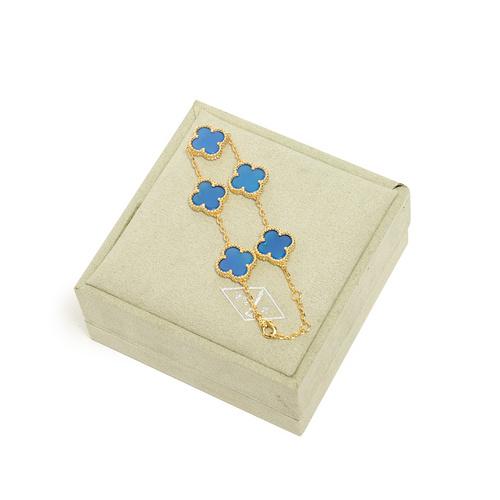 replica,repliche,fake,1:1,earrings,bracelet,ring,jewelry [Versione di alta qualità] Bracciale con quadrifoglio (443D)