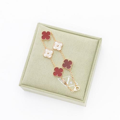 replica,repliche,fake,1:1,earrings,bracelet,ring,jewelry [Versione di alta qualità] Bracciale con quadrifoglio (505F)