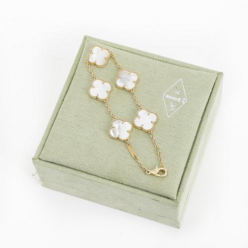replica,repliche,fake,1:1,earrings,bracelet,ring,jewelry [Versione di alta qualità] Bracciale con quadrifoglio (A5CC)