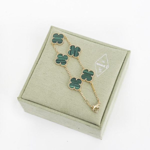 replica,repliche,fake,1:1,earrings,bracelet,ring,jewelry [Versione di alta qualità] Bracciale con quadrifoglio (ABDD)