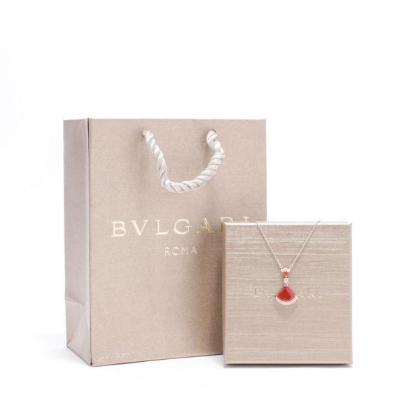 replica,repliche,fake,1:1,earrings,bracelet,ring,jewelry [Versione di alta qualità] Collana con pendente a forma di ventaglio BVLGARI (4E12)