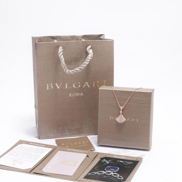replica,repliche,fake,1:1,earrings,bracelet,ring,jewelry [Versione di alta qualità] Collana con pendente a forma di ventaglio BVLGARI (719B)