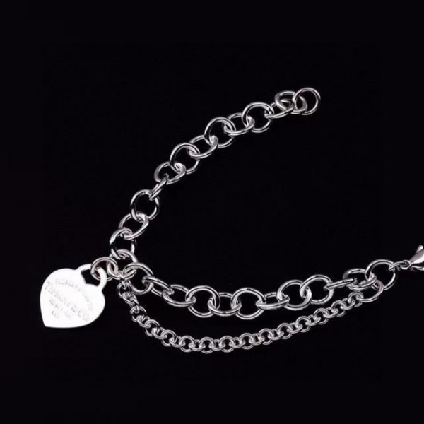Bracciale Tiffany con spilla a cuore