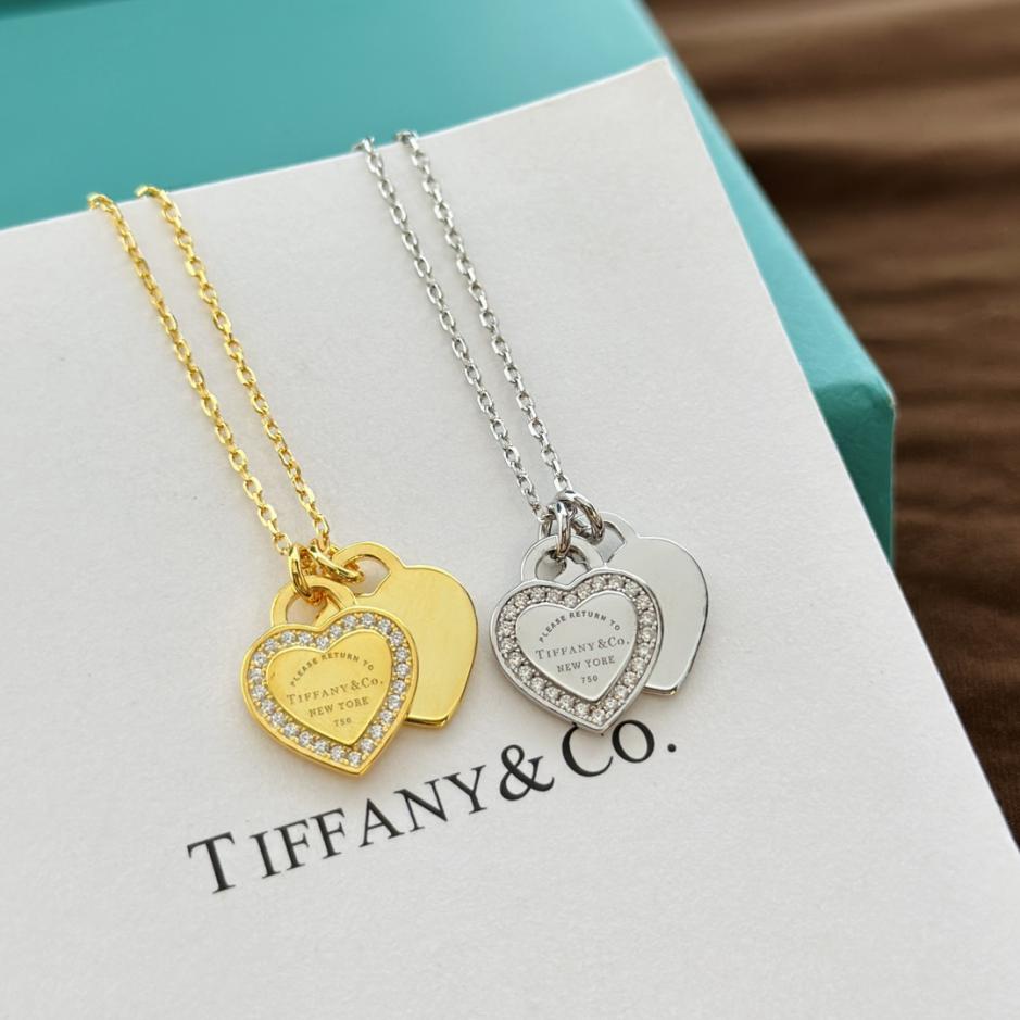 replica,repliche,fake,1:1,earrings,bracelet,ring,jewelry Collana con diamanti Tiffany Edge