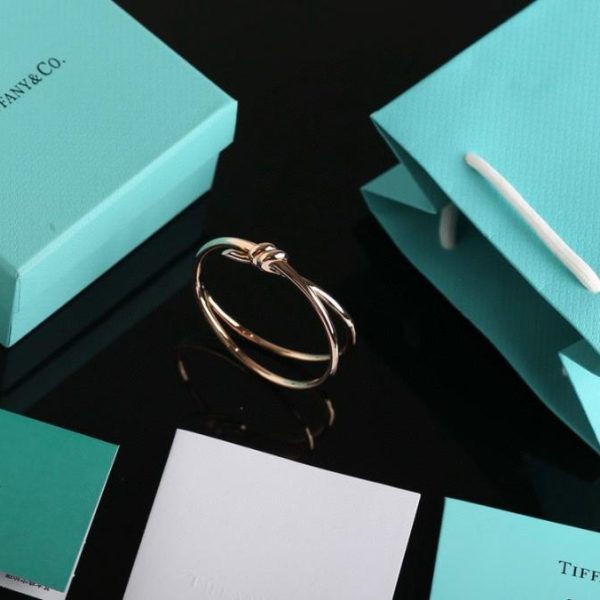 replica,repliche,fake,1:1,earrings,bracelet,ring,jewelry Bracciale doppio anello serie Tiffany Knot