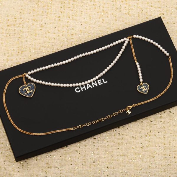 replica,repliche,fake,1:1,earrings,bracelet,ring,jewelry Catena in vita d’amore in denim Chanel24P