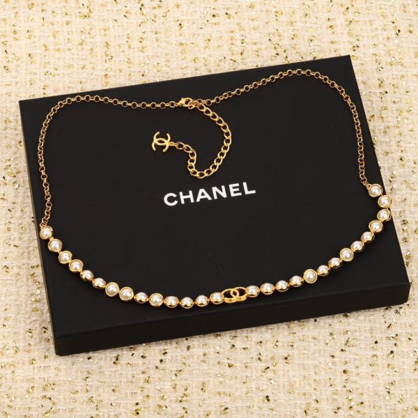 replica,repliche,fake,1:1,earrings,bracelet,ring,jewelry Catena in vita Chanel mezza perla e mezza catena