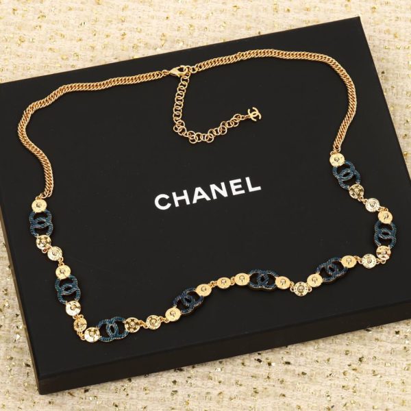 replica,repliche,fake,1:1,earrings,bracelet,ring,jewelry Catena in vita d’amore in denim Chanel24P