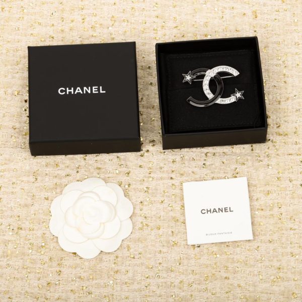 replica,repliche,fake,1:1,earrings,bracelet,ring,jewelry Spilla doppia C stella Chanel