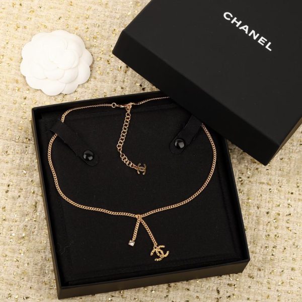 replica,repliche,fake,1:1,earrings,bracelet,ring,jewelry Collana Chanel doppia c con diamanti