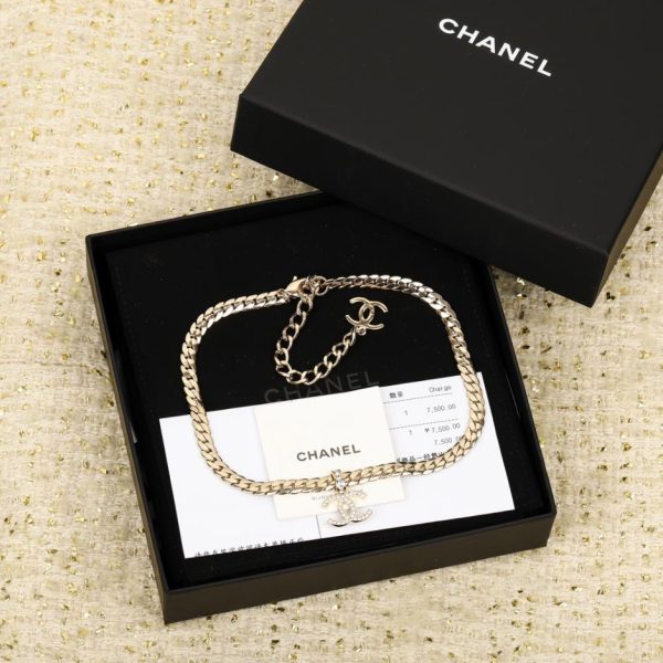 replica,repliche,fake,1:1,earrings,bracelet,ring,jewelry Collana girocollo doppio catena Chanel