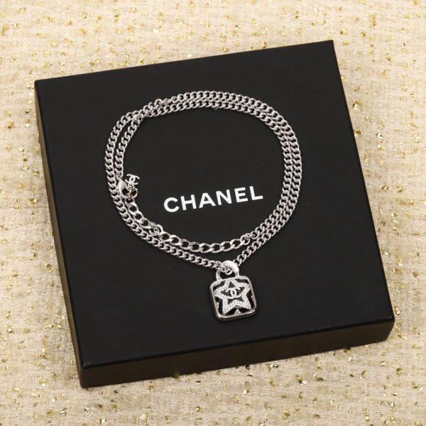 replica,repliche,fake,1:1,earrings,bracelet,ring,jewelry L’ultima collana doppia C di Chanel