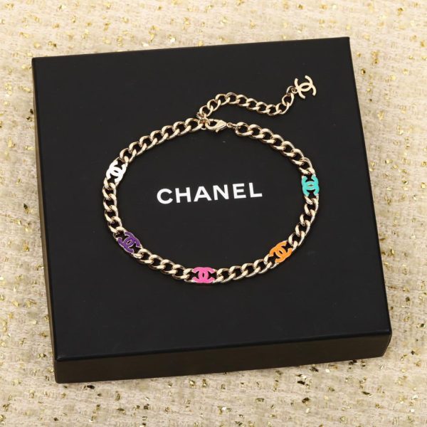 replica,repliche,fake,1:1,earrings,bracelet,ring,jewelry Girocollo doppio con catena Chanel, ultimo colore
