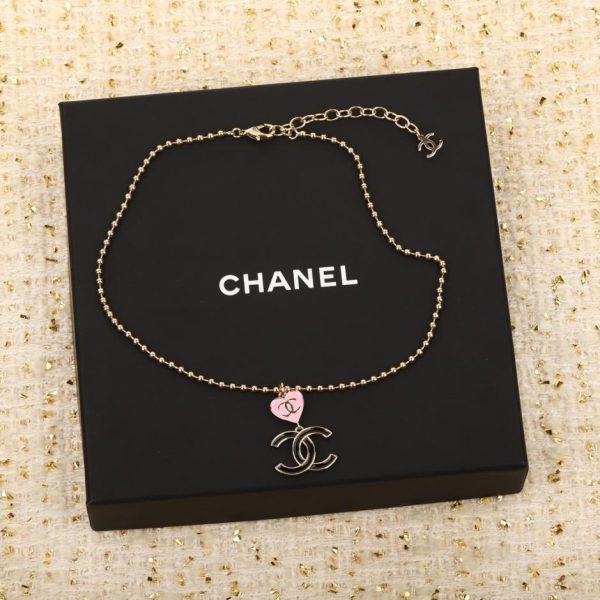 replica,repliche,fake,1:1,earrings,bracelet,ring,jewelry Collana Chanel Love in smalto doppia C