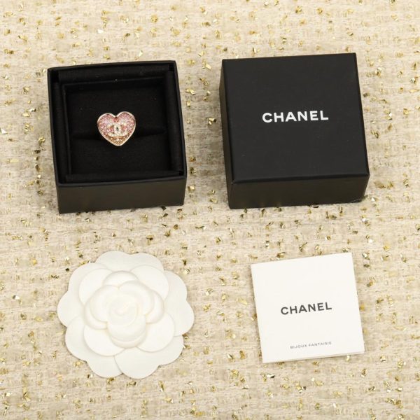 replica,repliche,fake,1:1,earrings,bracelet,ring,jewelry Anello Love Chanel pieno di diamanti