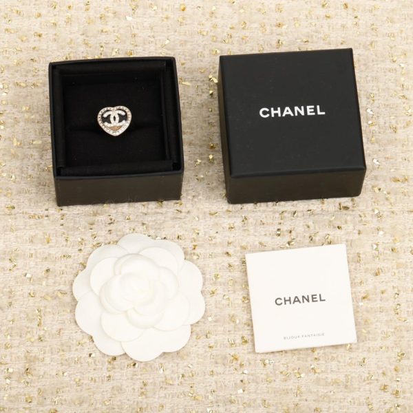 replica,repliche,fake,1:1,earrings,bracelet,ring,jewelry Anello Love Chanel in oro nero a contrasto